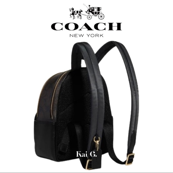 💥🎒Must Have! Coach Mini Court Backpack In Signature Canvas 🎒💥Supper Cute 🌸 - Picture 8 of 10